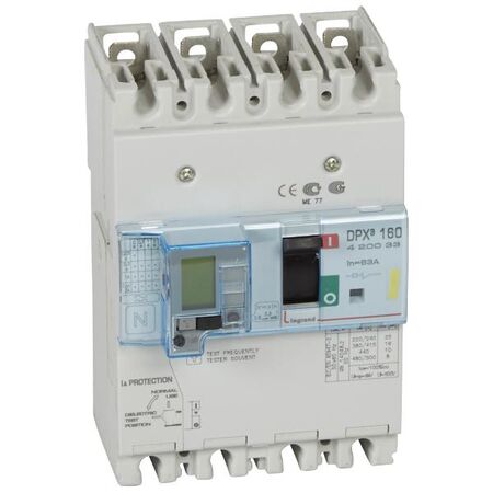 DPX³ 160 Thermal Magnetic MCCB with e.l.c.bs- Icu 16 kA - 400 V~ - 4 Phase - 63 A