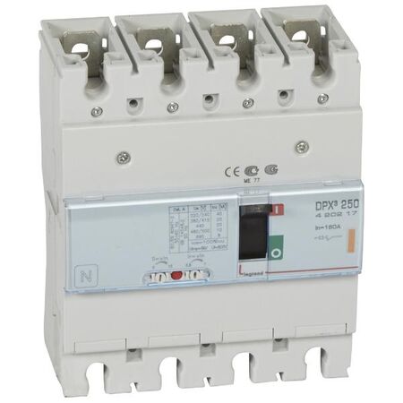 DPX³ 250 Thermal Magnetic MCCB - Icu 25 kA - 400 V~ - 4P - 160 A