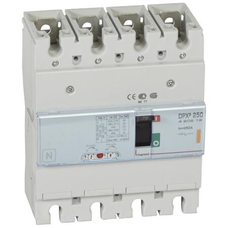 DPX³ 250 Thermal Magnetic MCCB - Icu 25 kA - 400 V~ - 4P - 250 A