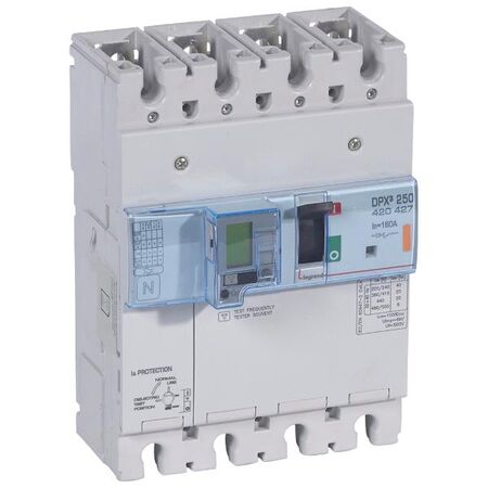 DPX³ 250 MCCB Electronic + Energy Metering + e.l.c.bs - Icu 25 kA - 4 Phase - 160 A