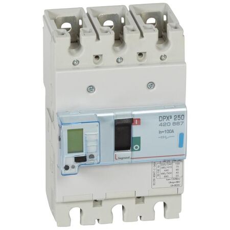 DPX³ 250 MCCB Electronic + Energy Metering - Icu 70 kA - 400 V~ - 3 Phase - 100 A