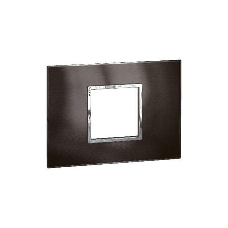 ARTEOR Square 2 Module Horizontal Coverplate Brushed Black