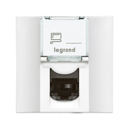 Arteor modular - RJ45 socket/mechanism UTP Cat5e rear pluggable 2 module white