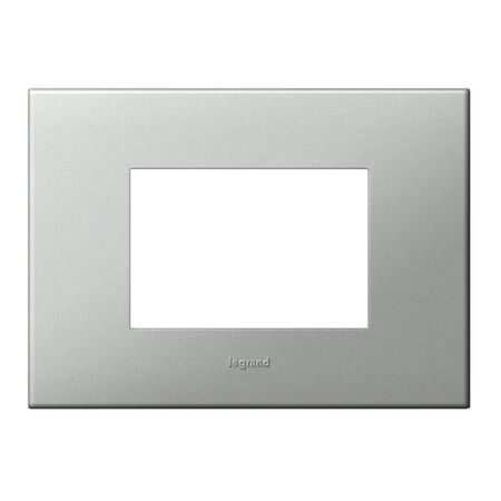 ARTEOR Square 3 Module Horizontal Coverplate Pearl Aluminium