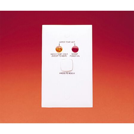 HPM Standard 4800W Vertical 1 Gang Booster Relay Switch with 2 Neons Boost & Tap OK White