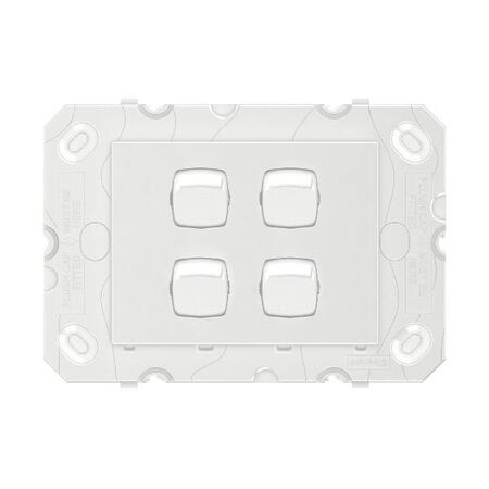 Arteor 770 series - Horizontal rocker switch - Single Pole Double Throw 4 gang 2 way 16A 240V a.c. white