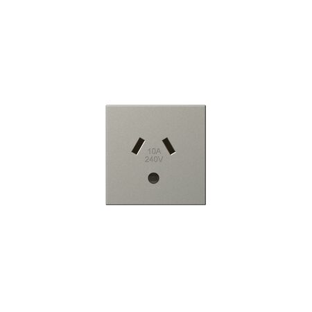 Arteor modular - Single powerpoint autoswitch mechanism 1 gang 10A 240V a.c. with round earth magnesium