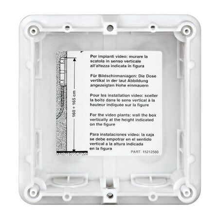 Bticino Sfera 1 Module Plastic Flush Mount Box
