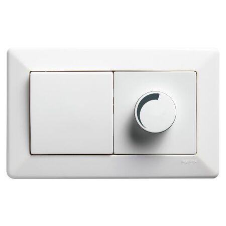 Como - Horizontal rotary dimmer trailing edge 2 wire 400VA 240V a.c. white