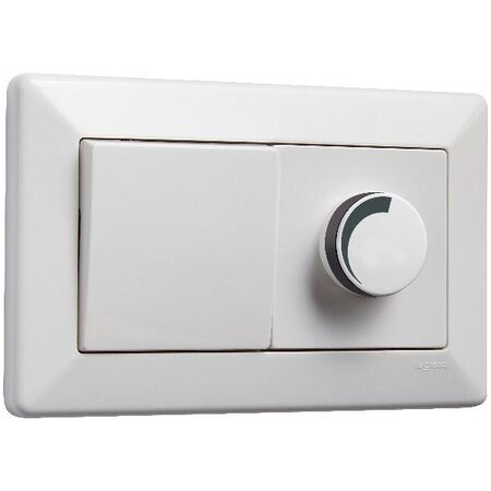 Como - Horizontal rotary dimmer trailing edge 2 wire 400VA 240V a.c. white