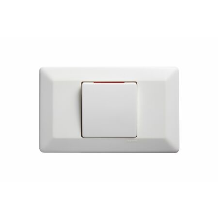 Como - Horizontal Single Pole Double Throw - rocker Switch 1 gang 10A 240V a.c. with red line white