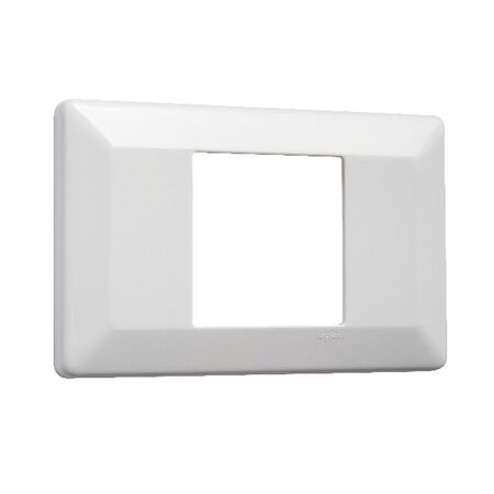 Como - Horizontal coverplate horizontal 1 gang or for electronic mechs 2 modules white