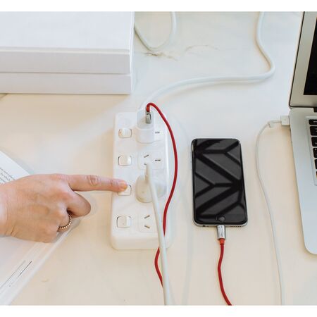 HPM General Purpose 4 Outlet Switched Powerboard White