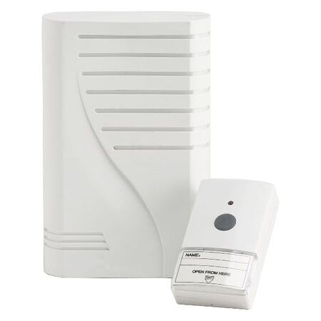 HPM Battery Operated Wireless Door Chime 70m Range White