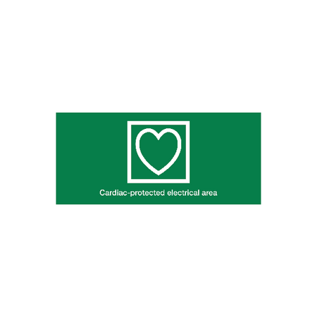 Excel Life Medical Cardiac Arrest Designated Area Sign 200x90mm Green