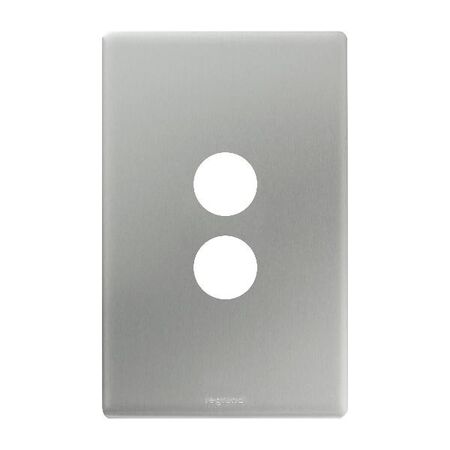 Excel Life Switch Coverplate 2 Gang Matt Silver