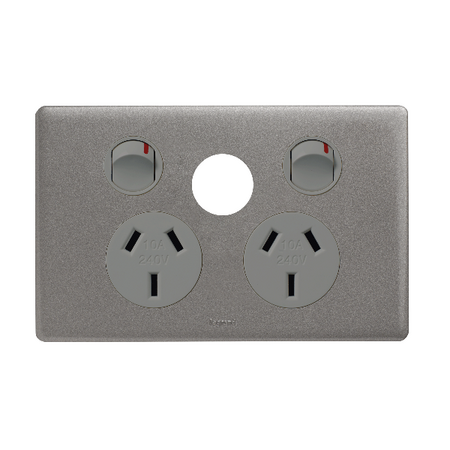 Excel Life 10A Horizontal Double Powerpoint with Extra Function Hole Urban Grey