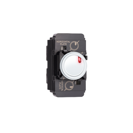 EXCEL LIFE PUSH-BUTTON MECHANISM INTERMEDIATE WITH LED INDICATOR 10AX GLOSS WHITE