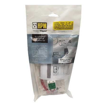 HPM VIVO 250VA 2 Wire Trailing Edge Rotary Dimmer White