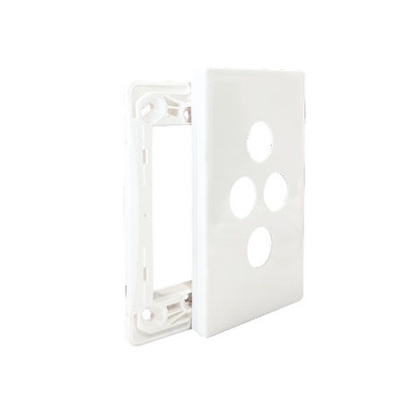 Excel Life Smart Grid & Plate for 2  Smart Switches / Dimmers and 1 Wireless Master Switch / Blind Switch Matt White