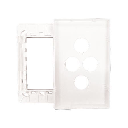 Excel Life Smart Grid & Plate for 2  Smart Switches / Dimmers and 1 Wireless Master Switch / Blind Switch Matt White
