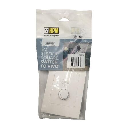 HPM VIVO 250VA 2 Wire Trailing Edge Rotary Dimmer White