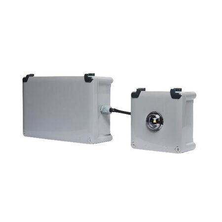 Freezer LED Super Satellite D100 complete 3m remote gear - grey finish with lithium battery - Galaxy