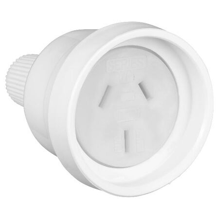 HPM 10A 3 Pin Extension Socket Outlet White