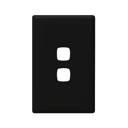 Linea - Grid & plate only 2 gang black