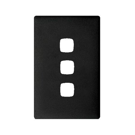 Linea - Coverplate 3 gang asphalt