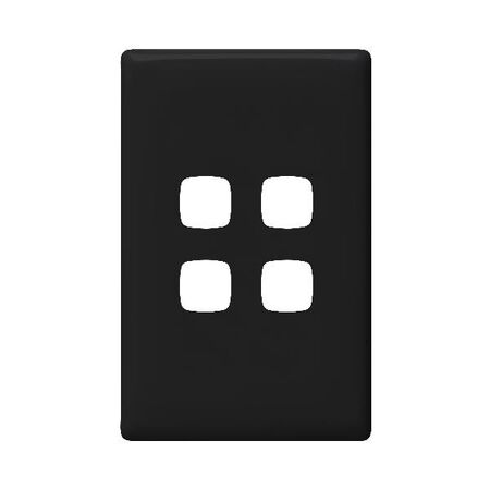 Linea - Coverplate 4 gang black
