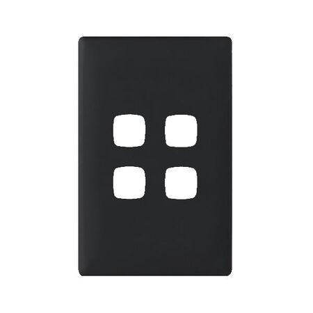 Linea - Coverplate 4 gang midnight dash