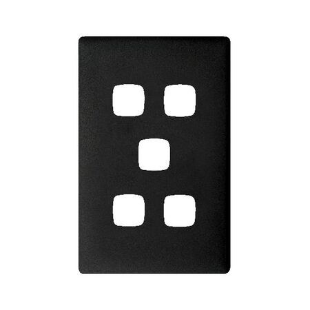 Linea - Coverplate 5 gang asphalt