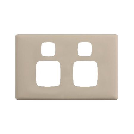 Linea - Powerpoint coverplate 2 gang ghost gum