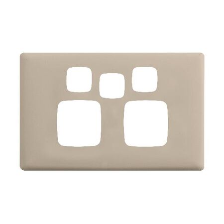 Linea - Powerpoint coverplate 2 gang with extra hole ghost gum