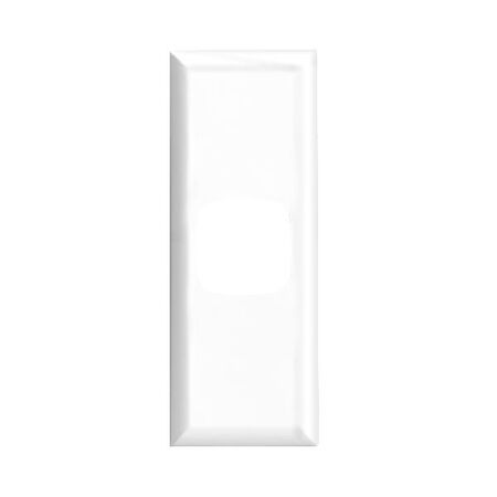 Excel - Architrave grid & plate 1 gang white