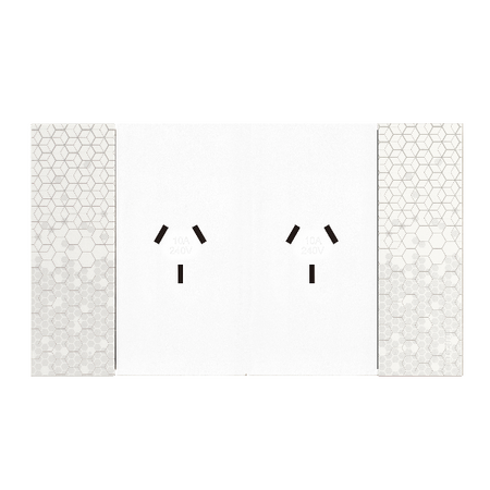 Bticino Living Now 4 Module Double Powerpoint Coverplate Pixel