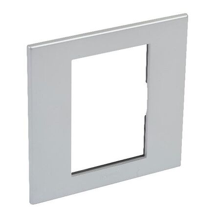 ARTEOR Square 3 Module Vertical Coverplate 1 Gang Soft Aluminium