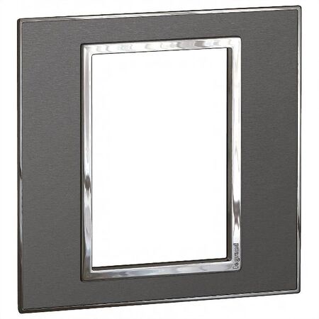 ARTEOR Square 3 Module Coverplate Brushed Black