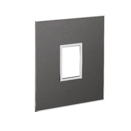 ARTEOR Square 1 Module Vertical Coverplate Brushed Black