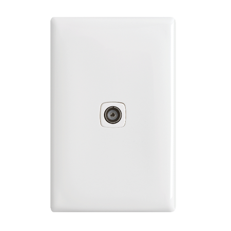 Linea - TV outlet PAL F-type 1 gang 75 Ohm white