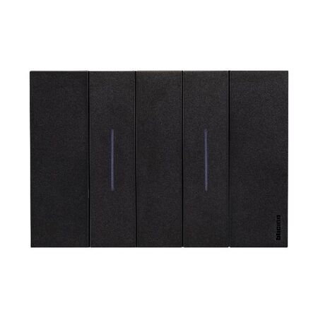 Bticino Living Now 10A 2 Gang Switch Black