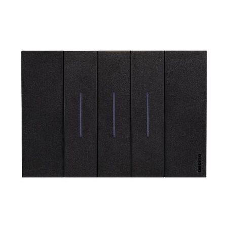 Bticino Living Now 10A 3 Gang Switch Black
