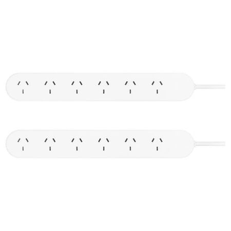 HPM Basic 6 Outlet Powerboard - Twin Pack