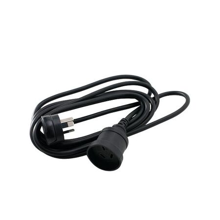 HPM Entertainment 10A 3 Core 1.0mm² Extension Lead 2m Black