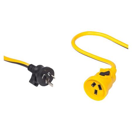 HPM Garden Heavy Duty 10A 3 Core 1.0mm² Extension Lead 15m Yellow