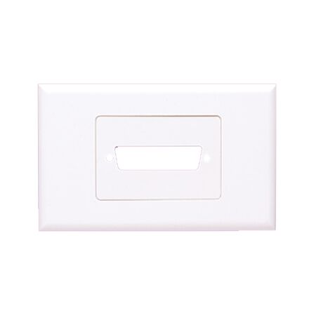 Excel - Phone, TV, data and AV grid & plate switch 1 gang computer D2 white