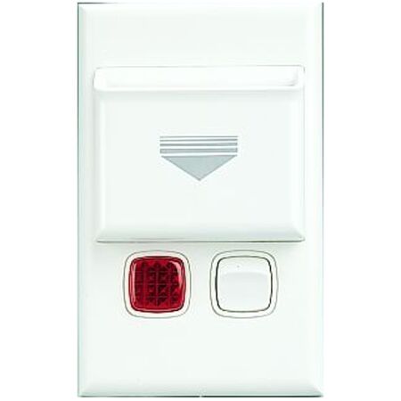 Excel - Hospitality keytag switch 10A independent. switch 2 x 20A 240V a.c. white