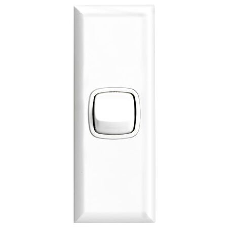Excel - Architrave rocker switch - Single Pole Double Throw - 1 gang 2 way 10A 240V a.c. white