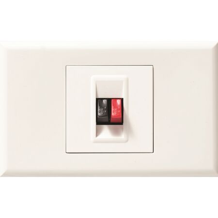 Excel - Speaker outlet 1 gang gloss white